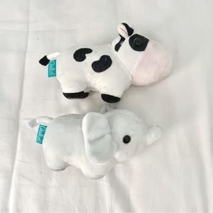 Bellzi Mini Plush Stuffed Animal Elephant and Cow